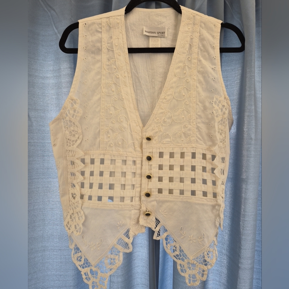 Vintage Vest Marsha Sport Cotton Embroidered Vest
